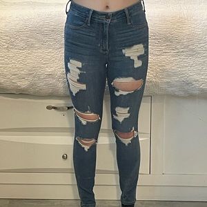 Hollister High Rise Ripped Jeans